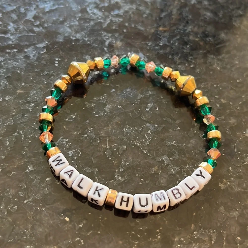 Beautiful Handmade Word Bracelets ACT‎ JUSTLY LOVE MERCY WALK HUMBLY *set of 3* - Picture 5 of 7